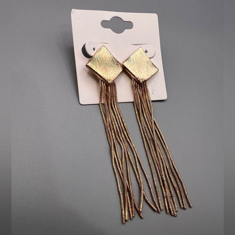 5/$25 Elegant Gold Tassel Earrings - Picture 6 of 6